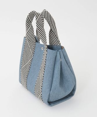 2WAY／インバッグ付き］ヘリンボーンハンドルミニトートバッグ