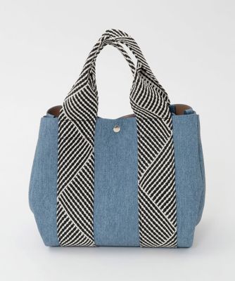 2WAY／インバッグ付き］ヘリンボーンハンドルミニトートバッグ