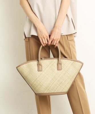 ＜MK MICHEL KLEIN BAG (Women)＞［インバッグ付き］扇型トートバッグ