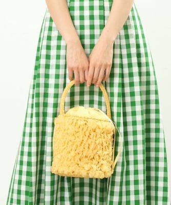 ＜MK MICHEL KLEIN BAG (Women)＞［３００ｇ以下の軽量］フリルリボンバッグ
