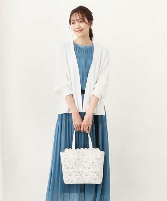 ［ポーチ付き］パンチングデザイントートバッグ