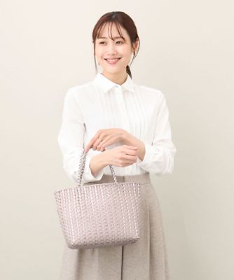 ＜MK MICHEL KLEIN BAG (Women)＞［巾着付き］メタルポイントメッシュバッグ