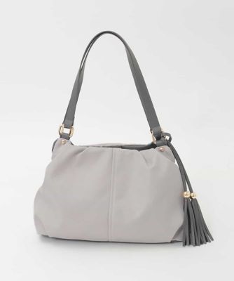 タッセル付きタックデザイントートバッグ | MK MICHEL KLEIN BAG