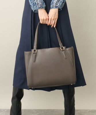 ＜MK MICHEL KLEIN BAG (Women)＞［２ＷＡＹ］牛革エレガントスクエアトートバッグ