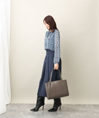 2WAY］牛革エレガントスクエアトートバッグ | MK MICHEL KLEIN BAG