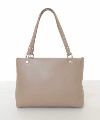 ＜MK MICHEL KLEIN BAG (Women)＞［２ＷＡＹ／Ａ４収納可］メタルリベットデザイントートバッグ