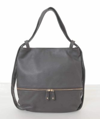 ＜MK MICHEL KLEIN BAG (Women)＞［２ＷＡＹ／Ａ４収納可］カウレザー変形トートバッグ