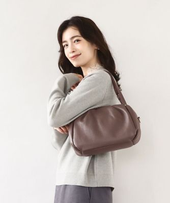 ＜MK MICHEL KLEIN BAG (Women)＞［２ＷＡＹ］カウレザーベルトハンドルトートバッグ