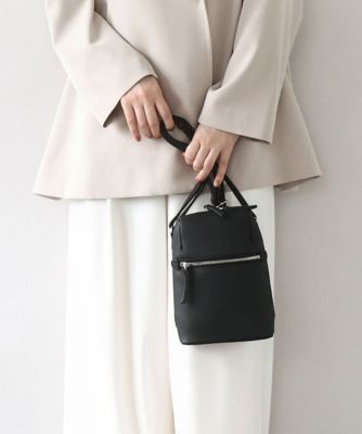 ＜MK MICHEL KLEIN BAG (Women)＞牛革ラウンドジップショルダーバッグ
