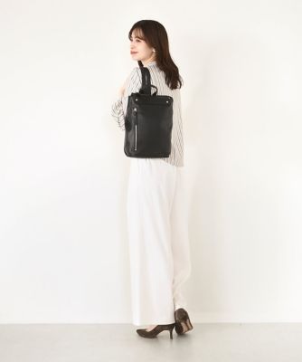 A4収納可］レザースクエアデザインリュック | MK MICHEL KLEIN BAG