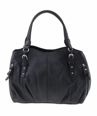 ＜MK MICHEL KLEIN BAG (Women)＞［２ＷＡＹ］ベルトアクセントラウンドレザートートバッグ