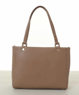 ＜MK MICHEL KLEIN BAG (Women)＞［２ＷＡＹ］カウレザースクエアトートバッグ