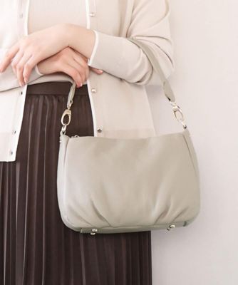 2WAY］ギャザーポイント牛革ワンハンドルバッグ | MK MICHEL KLEIN