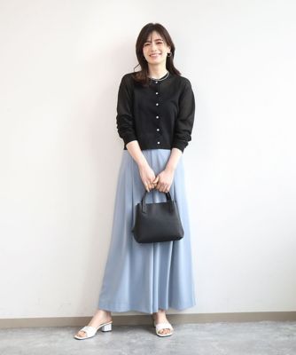美品　ミッシェルアドルフ ハンドバッグ　2way レザー ブルー系　カデナ 2WAY］牛革コンパクトトートバッグ | MK MICHEL KLEIN BAG (Women