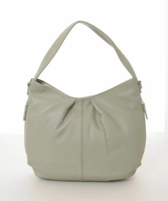 ＜MK MICHEL KLEIN BAG (Women)＞［２ＷＡＹ］タックデザイン牛革ショルダーバッグ