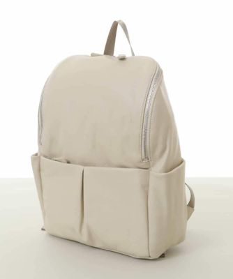 ＜MK MICHEL KLEIN BAG (Women)＞ラウンドファスナー牛革デザインリュック