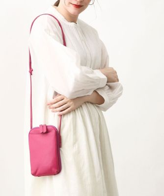 MK MICHEL KLEIN BAG (Women)/エムケーミッシェルクランバッグ [軽量]牛革ウォレットショルダーバッグ ピンク03 旅行用かばん・バッグ【三越伊勢丹/公式】