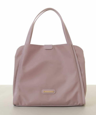 ＜MK MICHEL KLEIN BAG (Women)＞［２ＷＡＹ／撥水加工］合成皮革アクセントデザイントートバッグ