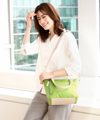 ＜MK MICHEL KLEIN BAG (Women)＞［２ＷＡＹ］異素材ジョイントミニトートバッグ