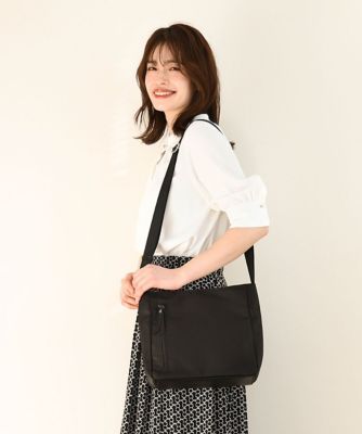 ＜MK MICHEL KLEIN BAG (Women)＞［撥水加工／軽量］ナイロンスクエアショルダーバッグ