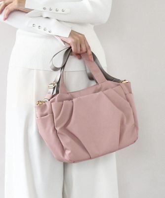 ＜MK MICHEL KLEIN BAG (Women)＞［撥水／２ＷＡＹ］タックデザイントートバッグ