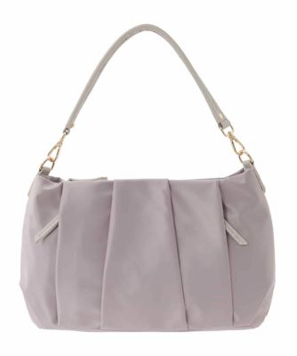 2WAY／500g以下の軽量］タックデザインワンショルダーバッグ