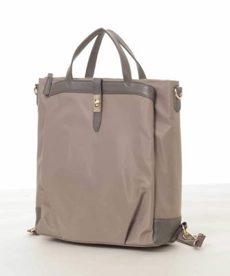 ＜MK MICHEL KLEIN BAG (Women)＞［３ＷＡＹ／撥水］レザーポイントデザインリュック
