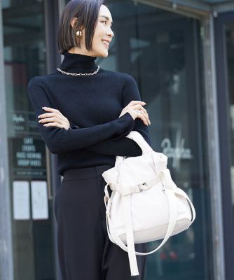 ＜MK MICHEL KLEIN BAG (Women)＞［２ＷＡＹ］異素材デザインミニトートバッグ