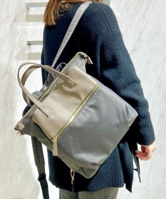 ＜MK MICHEL KLEIN BAG (Women)＞［３ＷＡＹ］エコレザーポイントデザインリュック