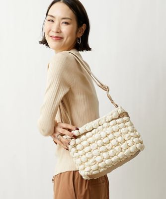 ＜MK MICHEL KLEIN BAG (Women)＞［軽量］ポコポコキルティングショルダーバッグ