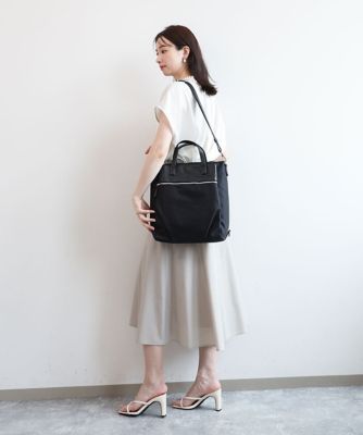 【✨超美品✨】ノベルティ3wayバッグブラックキルティング通勤通学 3WAY／撥水］レザーナイロン多機能スクエアバッグ | MK MICHEL