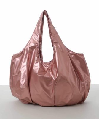 ＜MK MICHEL KLEIN BAG (Women)＞［軽量／Ａ４収納可能］シャイニーカラーギャザーバッグ