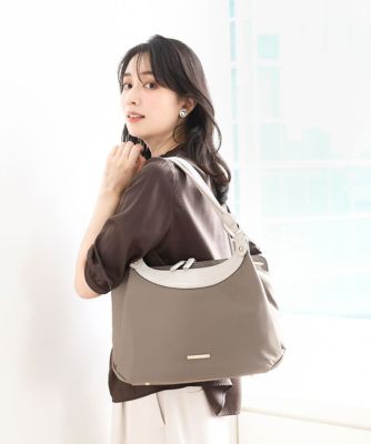 MK MICHEL KLEIN BAG (Women)/エムケーミッシェルクランバッグ [撥水/2WAY/A4収納可]異素材ナイロントートバッグ