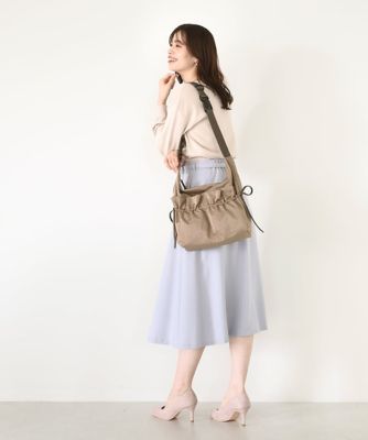 A4収納可］ギャザーポケットナイロンバッグ | MK MICHEL KLEIN BAG