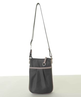 ＜MK MICHEL KLEIN BAG (Women)＞［撥水加工／軽量／カードポケット付き］レザーポイントミニショルダーバッグ