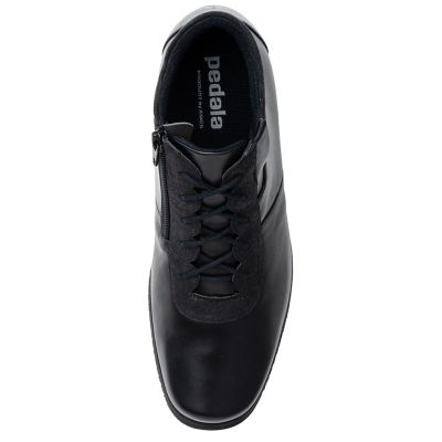 【asics pedala/ペダラ】極美品 ハイカット レザー スニーカー 黒 アシックス ウォーキング(ペダラ) ASICS WALKING (PEDALA
