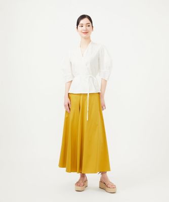 パフスリーブカシュクールブラウス