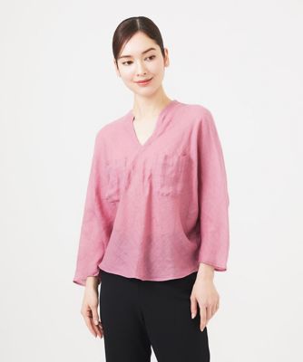 ＜Sybilla (Women)＞ムラ染めリネンポケットブラウス