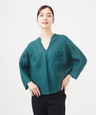 Sybilla / シビラ ムラ染めリネンポケットブラウス ムラ染めリネンポケットブラウス | Sybilla (Women)/シビラ