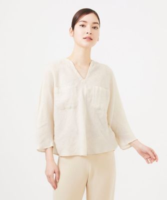 Sybilla (Women)/シビラ ムラ染めリネンポケットブラウス ベージュ82 トップス【三越伊勢丹/公式】