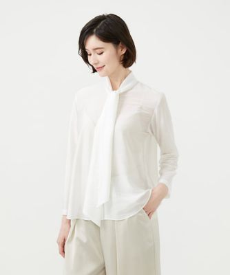 ＜Sybilla (Women)＞シアーボウタイブラウス
