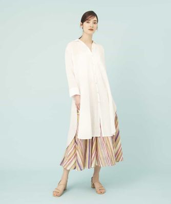 ＜Sybilla (Women)＞ピンタックデザインチュニックブラウス