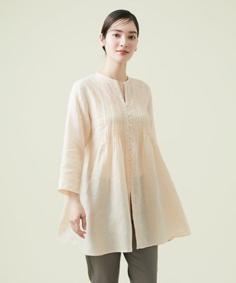 ＜Sybilla (Women)＞リネンローンピンタックロングブラウス