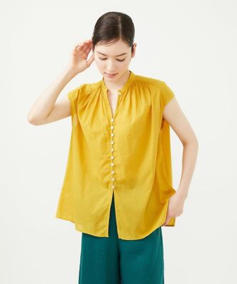 Sybilla (Women)/シビラ 【ＩＮＤＩＡ】カディコットンフレンチスリーブブラウス