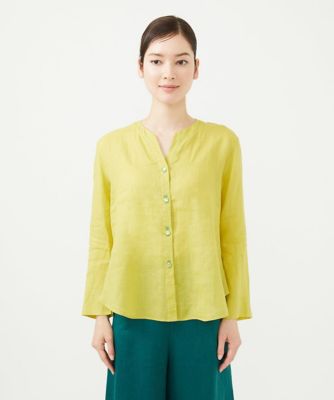 リネンローンボタンホール刺繍ブラウス
