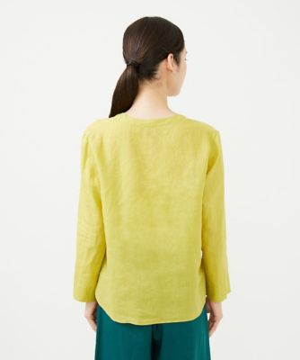リネンローンボタンホール刺繍ブラウス