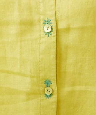 リネンローンボタンホール刺繍ブラウス