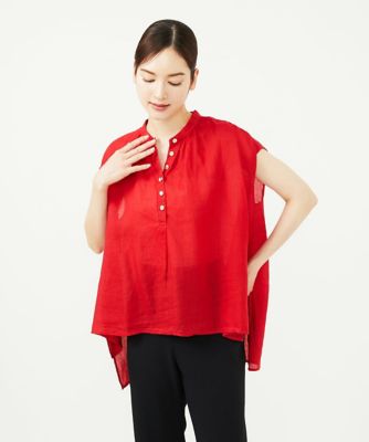 Sybilla (Women)/シビラ リネンローンボタンデザインブラウス レッド05 トップス【三越伊勢丹/公式】