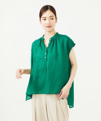 Sybilla (Women)/シビラ リネンローンボタンデザインブラウス グリーン35 トップス【三越伊勢丹/公式】