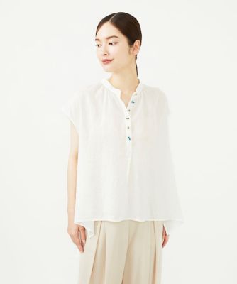 Sybilla (Women)/シビラ リネンローンボタンデザインブラウス ホワイト90 トップス【三越伊勢丹/公式】